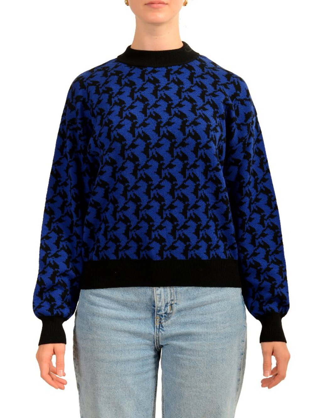 Scuderia Ferrari Women's Cavallino Pixelated 100% Wool Sweater US XL IT 46